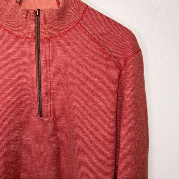 Tommy Bahama Orange Zip Up Sweater with Relaxed Fit Medium - Picture 4 of 10